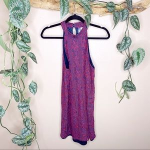Francesca’s Alya Lace Overlay Halter Dress NWOT